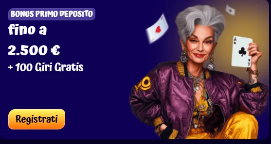 Bonus primo deposito fino a 2500 euro 100 giri gratis (1)